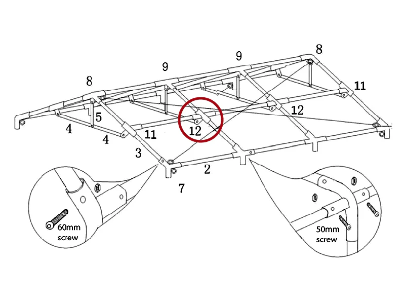 4-stronny łącznik płaski z kołnierzem, Ø42+Ø54mm - Image 4