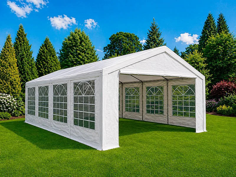 Namiot imprezowy Basic 5x8m PE 500, Biały - Image 4