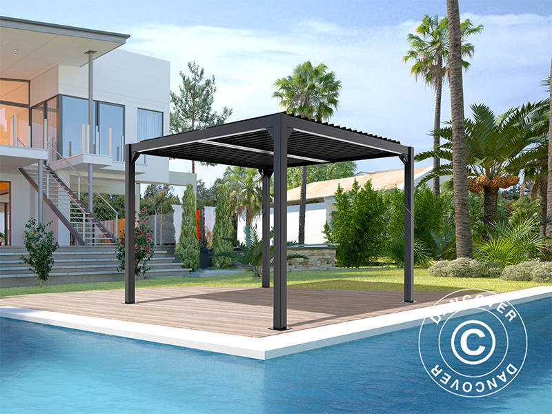 Bioklimatyczna pawilon Pergola San Pablo Alu+, 3x3m, czarny - Image 10
