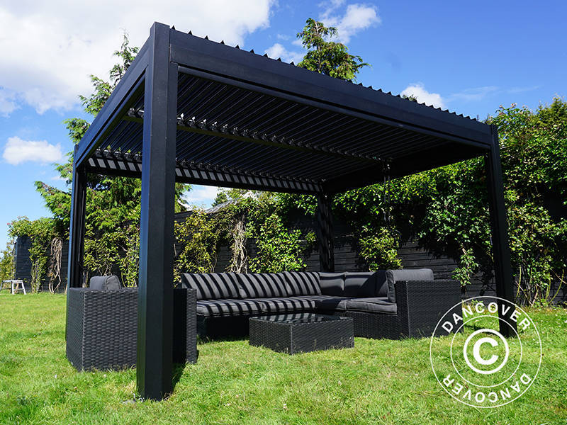 Bioklimatyczna pawilon Pergola San Pablo Alu+, 3x3m, czarny - Image 5