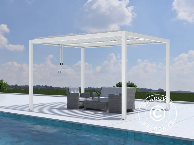 Bioklimatyczna pawilon Pergola San Pablo Alu+, 3x4m, Biały - Image 2