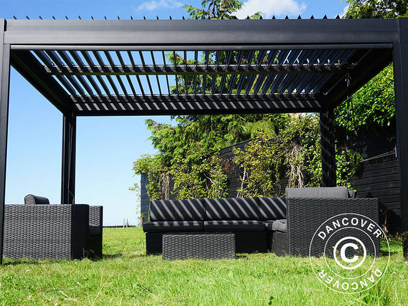 Bioklimatyczna pawilon Pergola San Pablo Alu+, 3x4m, czarny - Image 10