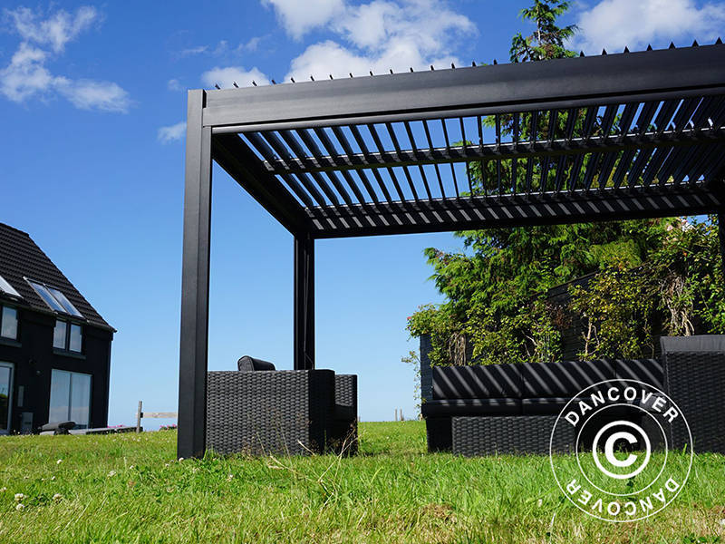 Bioklimatyczna pawilon Pergola San Pablo Alu+, 3x4m, czarny - Image 12