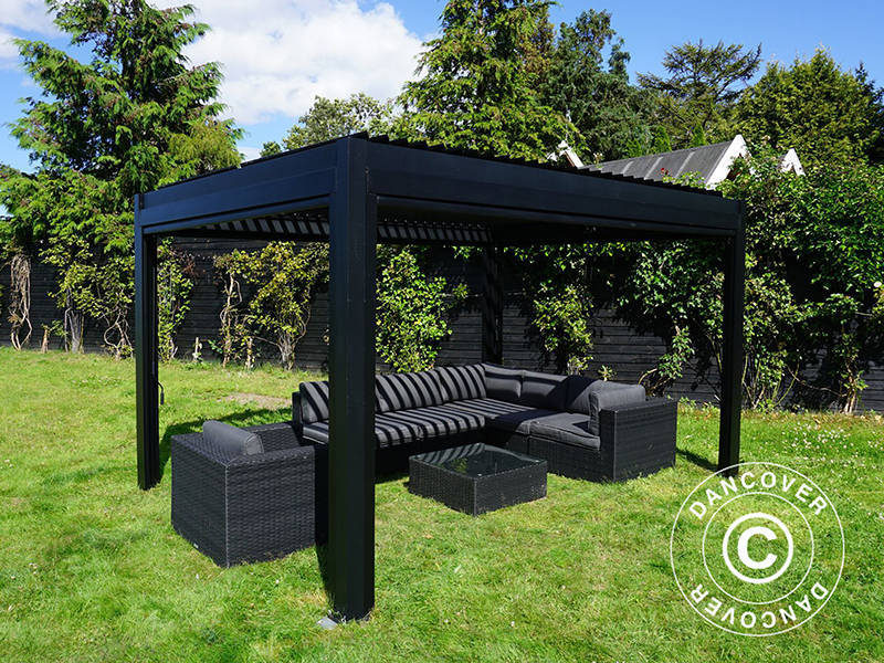 Bioklimatyczna pawilon Pergola San Pablo Alu+, 3x4m, czarny - Image 13
