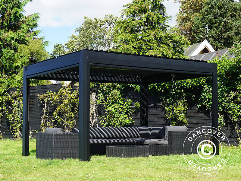 Bioklimatyczna pawilon Pergola San Pablo Alu+, 3x4m, czarny - Image 5