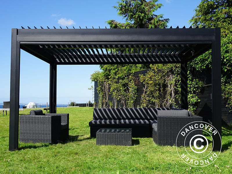 Bioklimatyczna pawilon Pergola San Pablo Alu+, 3x4m, czarny - Image 6