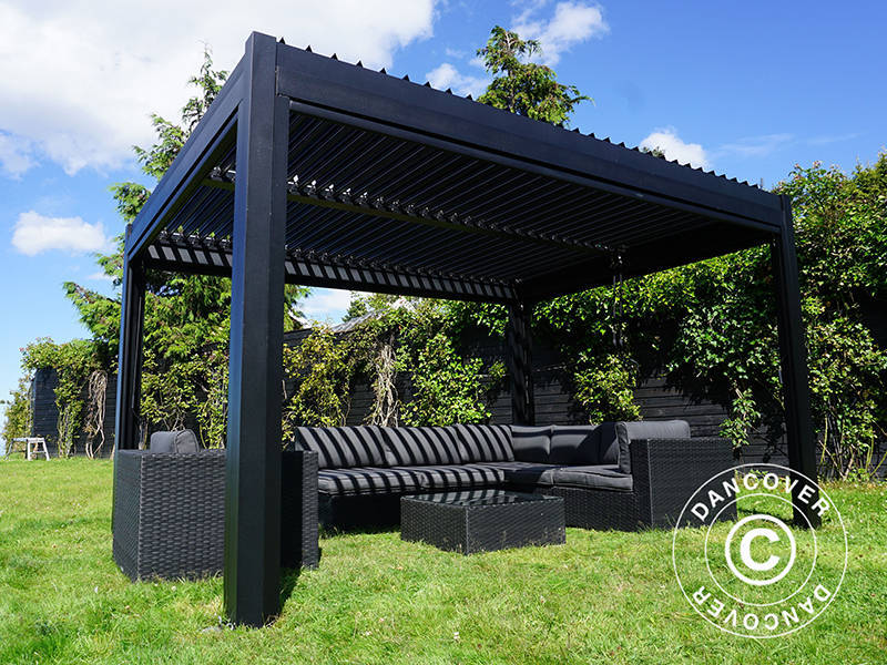 Bioklimatyczna pawilon Pergola San Pablo Alu+, 3x4m, czarny - Image 7