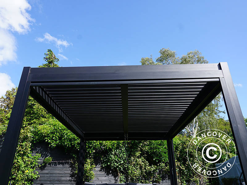 Bioklimatyczna pawilon Pergola San Pablo Alu+, 3x4m, czarny - Image 8
