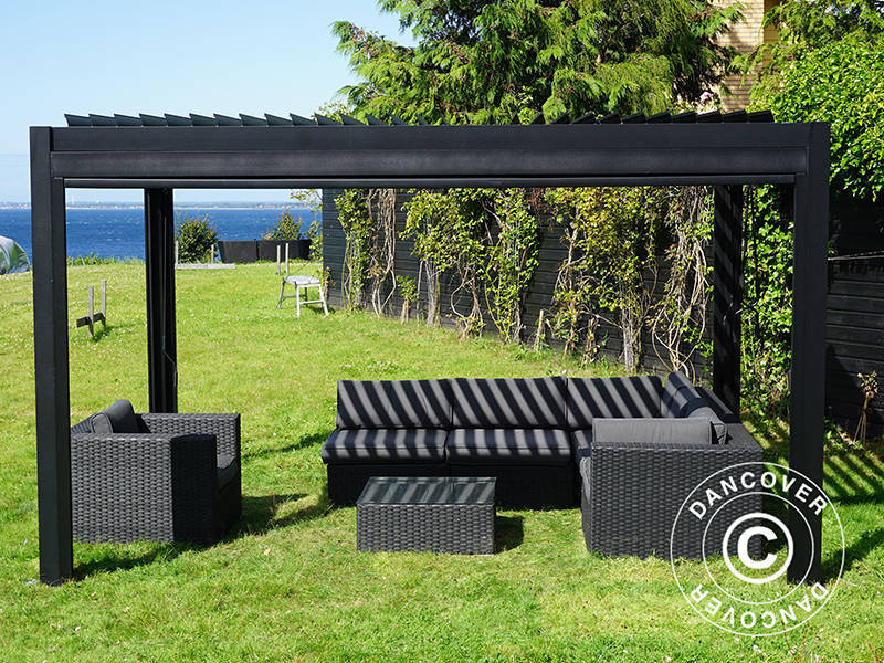 Bioklimatyczna pawilon Pergola San Pablo Alu+, 3x4m, czarny - Image 9