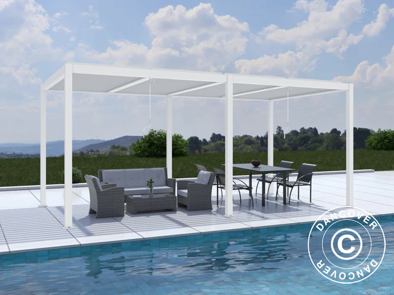 Bioklimatyczna pawilon Pergola San Pablo Alu+, 3x5,8m, Biały - Image 2