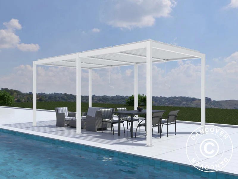 Bioklimatyczna pawilon Pergola San Pablo Alu+, 3x5,8m, Biały - Image 3