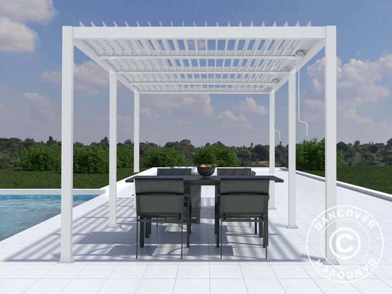 Bioklimatyczna pawilon Pergola San Pablo Alu+, 3x5,8m, Biały - Image 4