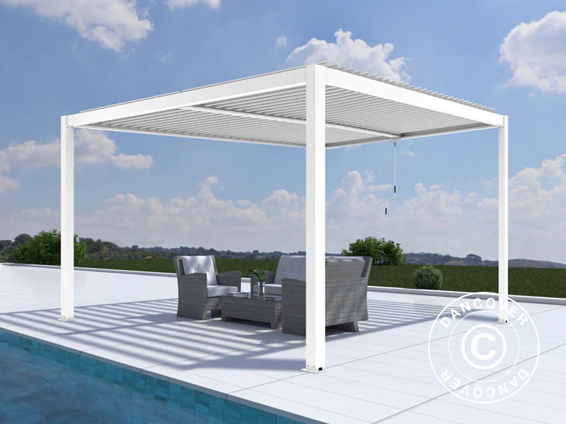 Bioklimatyczna pawilon Pergola San Pablo Alu+, 4x4m, Biały - Image 2