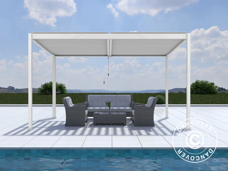 Bioklimatyczna pawilon Pergola San Pablo Alu+, 4x4m, Biały - Image 3
