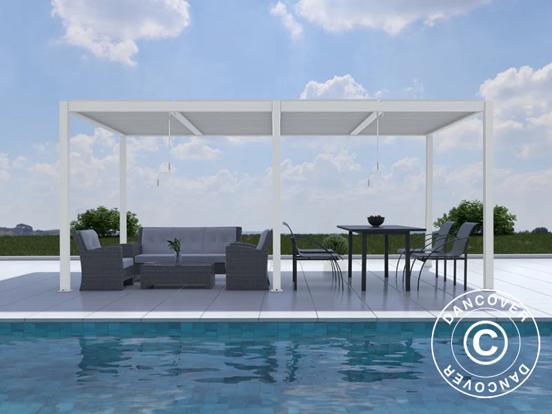 Bioklimatyczna pawilon Pergola San Pablo Alu+, 4x5,8m, Biały - Image 2