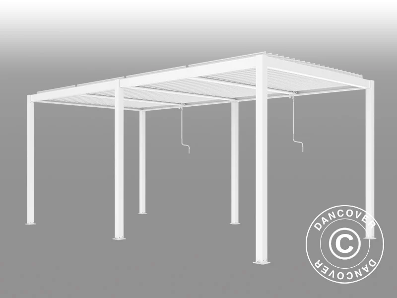 Bioklimatyczna pawilon Pergola San Pablo Alu+, 4x5,8m, Biały - Image 6
