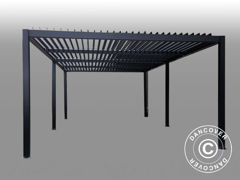 Bioklimatyczna pawilon Pergola San Pablo Alu+, 4x5,8m, Czarny - Image 6