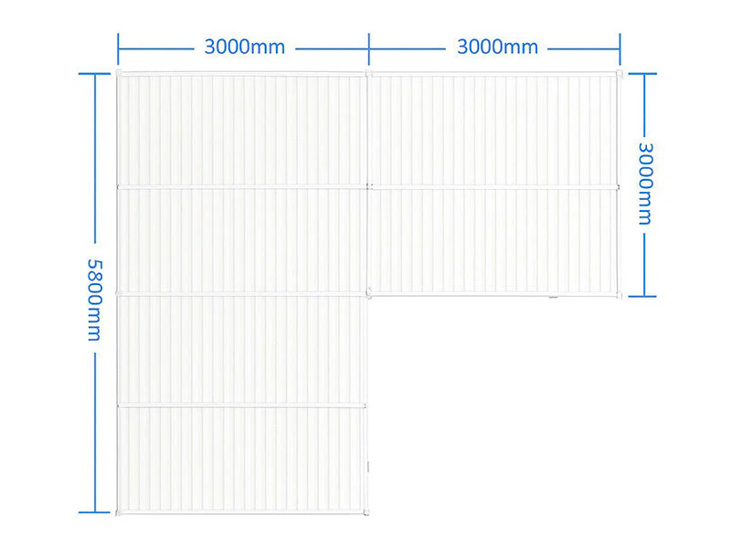 Bioklimatyczna pergola pawilon ogrodowy San Pablo Alu+, 3x3m, 3x5,8m, Biały, 2 szt. - Image 6