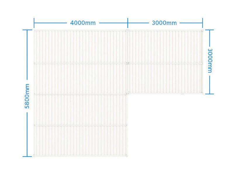 Bioklimatyczna pergola pawilon ogrodowy San Pablo Alu+, 3x3m, 4x5,8m, Biały, 2 szt. - Image 6