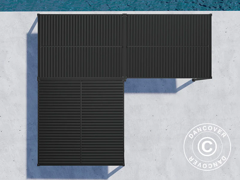 Bioklimatyczna pergola pawilon ogrodowy San Pablo Alu+, 3x3m, Czarny, 3 szt. - Image 5