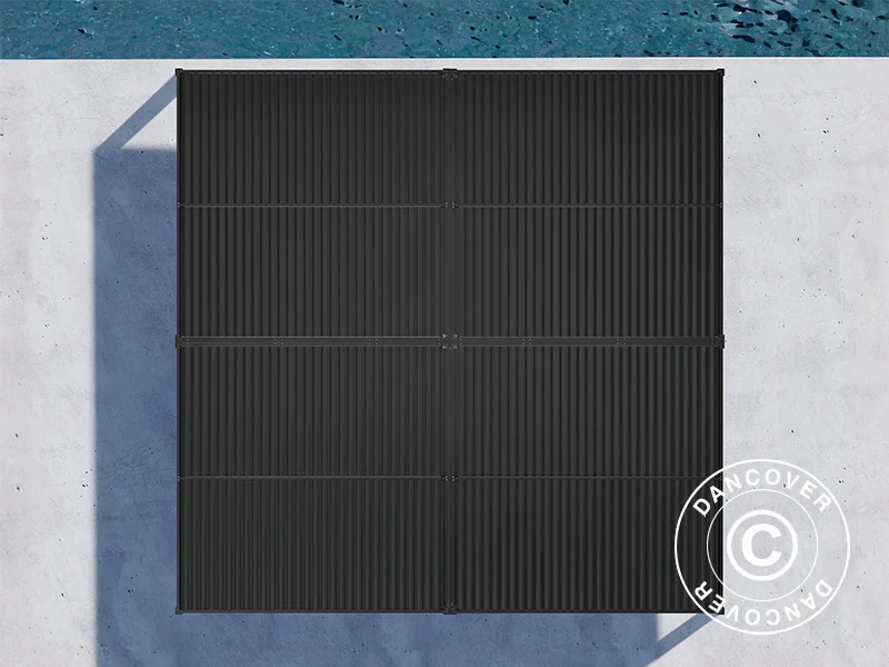 Bioklimatyczna pergola pawilon ogrodowy San Pablo Alu+, 3x3m, Czarny, 4 szt. - Image 5