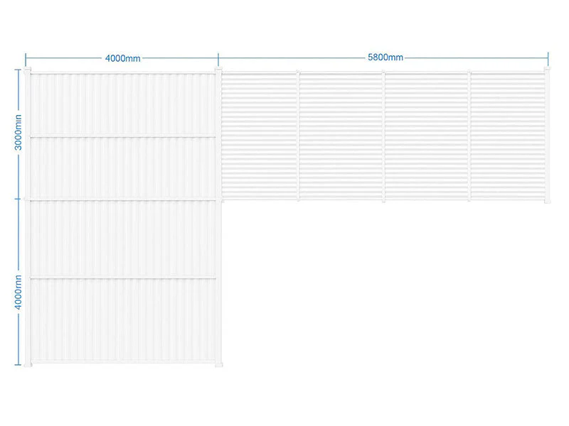 Bioklimatyczna pergola pawilon ogrodowy San Pablo Alu+, 3x4m, 4x4m, 3x5,8m, Biały, 3 szt. - Image 6