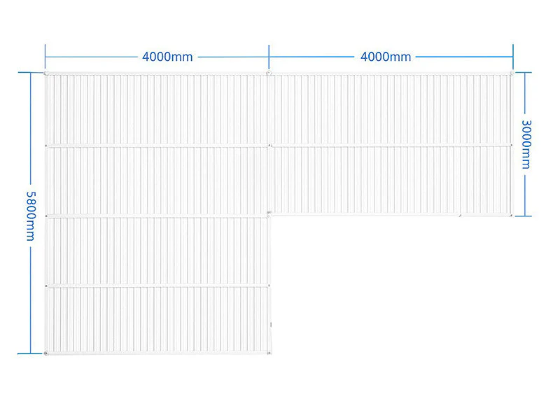 Bioklimatyczna pergola pawilon ogrodowy San Pablo Alu+, 3x4m, 4x5,8m, Biały, 2 szt. - Image 6