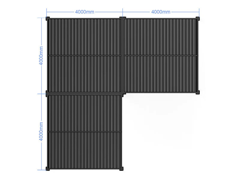 Bioklimatyczna pergola pawilon ogrodowy San Pablo Alu+, 4x4m, Czarny, 3 szt. - Image 6