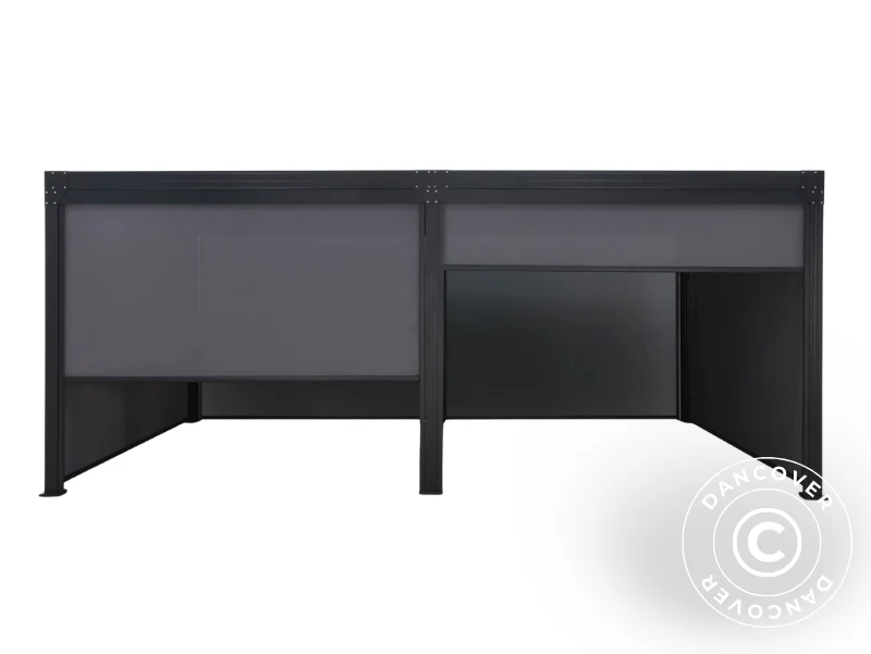 Ścianka boczna do bioklimatycznego pawilonu pergolowego Monterey S2, 4m, Ciemny szary - Image 15