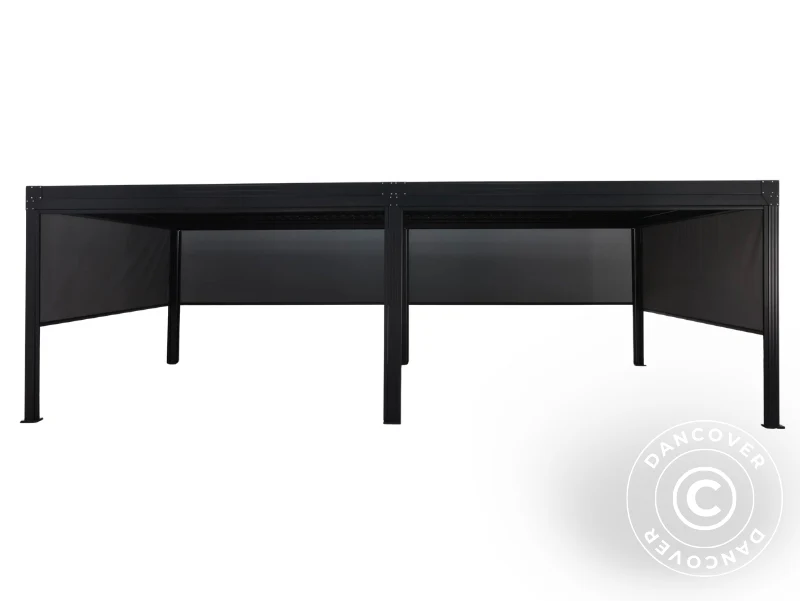Ścianka boczna do bioklimatycznego pawilonu pergolowego Monterey S2, 4m, Ciemny szary - Image 16