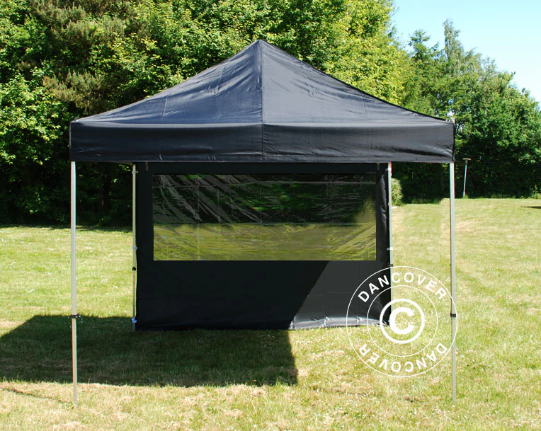 Ścianka boczna z oknem panoramicznym do FleXtents, 3m, Czarny - Image 4