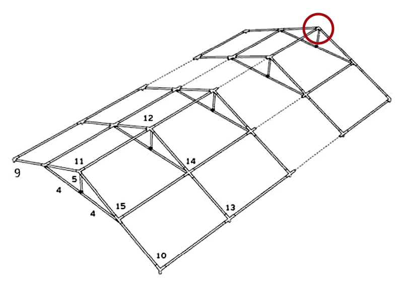 Część zamienna, łącznik 3-stronny, Ø42+Ø54mm, 140° - Image 4