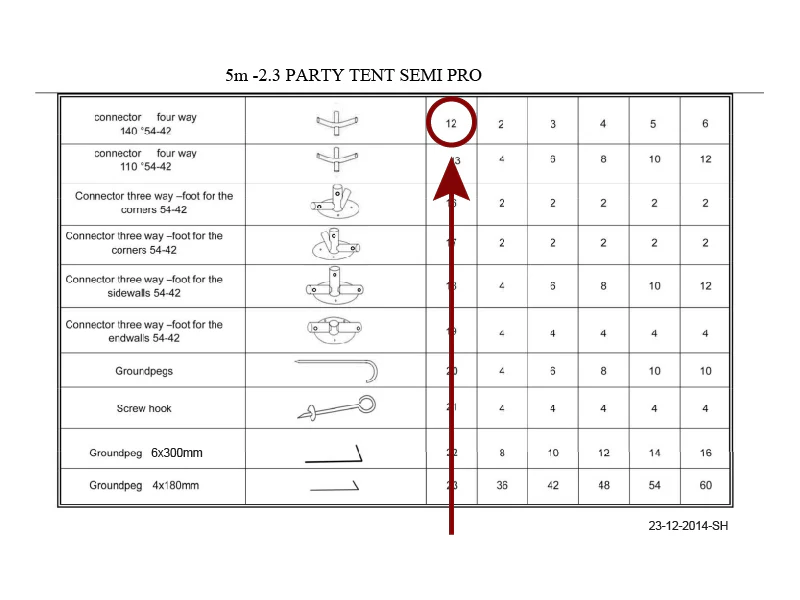 Część zamienna, łącznik 4-stronny, Ø42+Ø54mm, 140° - Image 3