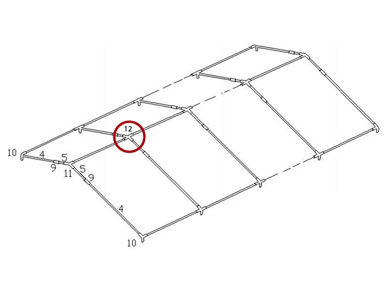 Część zamienna, łącznik 4-stronny, Ø42+Ø54mm, 140° - Image 4
