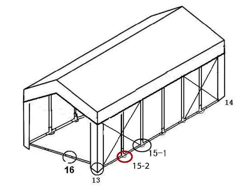 łącznik 3-stronny do listwy usztywniającej, Ø42+Ø54mm - Image 5