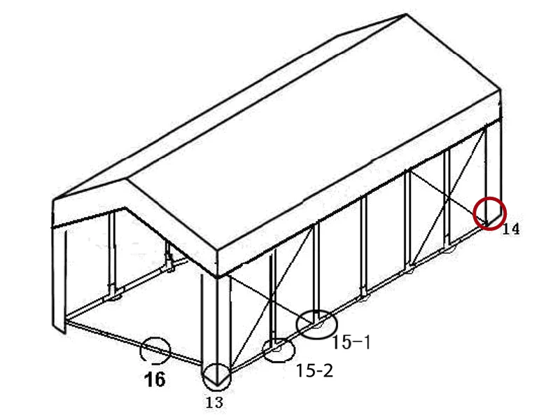 łącznik 3-stronny do listwy usztywniającej, Ø42+Ø54mm, 90° - Image 3
