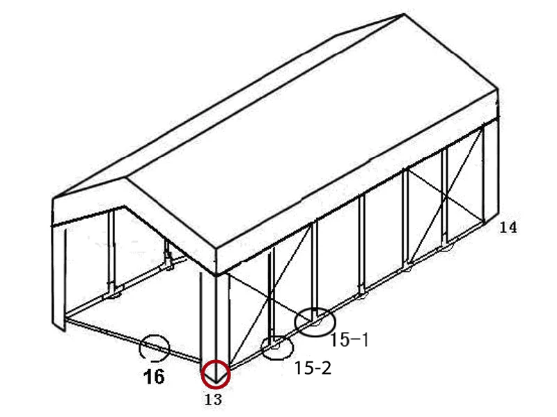 łącznik 3-stronny do listwy usztywniającej, Ø42+Ø54mm, 90° - Image 3