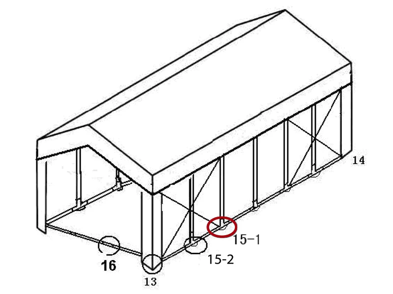 łącznik 3-stronny do ramy podłogowej, Ø42+Ø54mm - Image 3