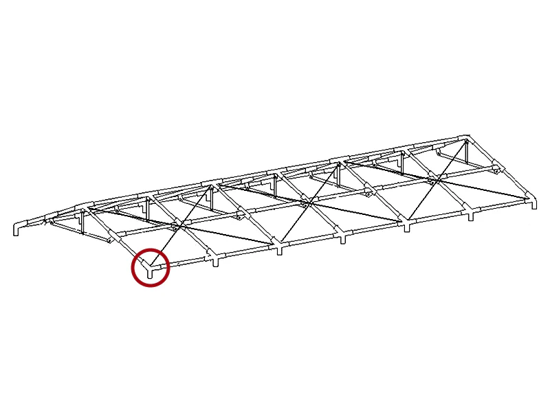 łącznik 3-stronny, Ø42+Ø54mm, 110° - Image 3