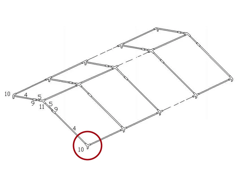 łącznik 3-stronny, Ø42+Ø54mm, 110° - Image 4