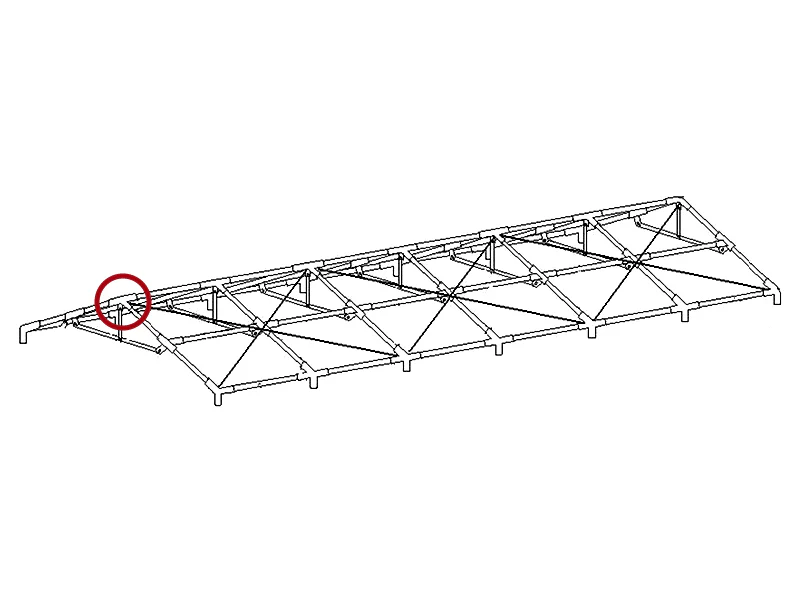 łącznik 3-stronny, Ø42+Ø54mm, 140° - Image 3