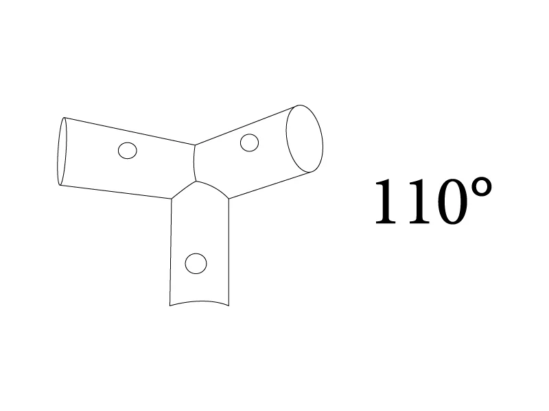 łącznik 3-stronny, Ø42mm, 110° - Image 2