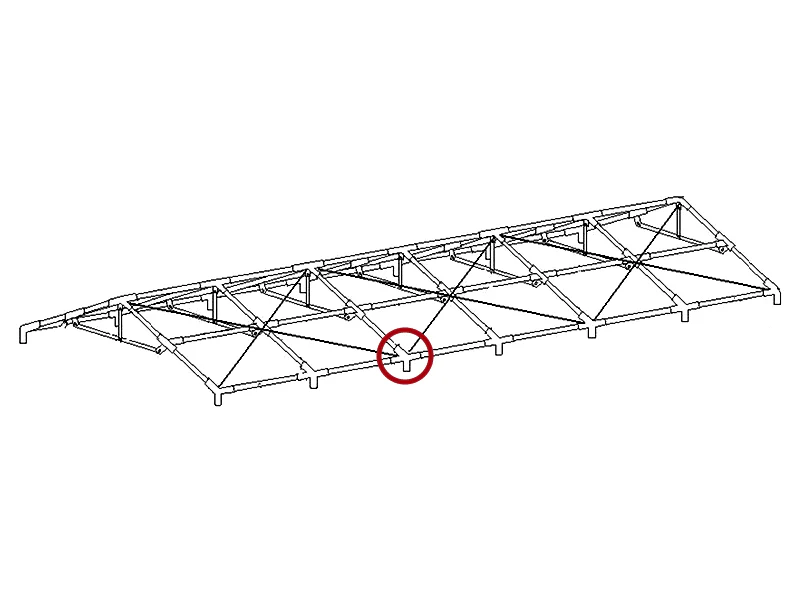 łącznik 4-stronny, Ø42+Ø54mm, 110° - Image 3