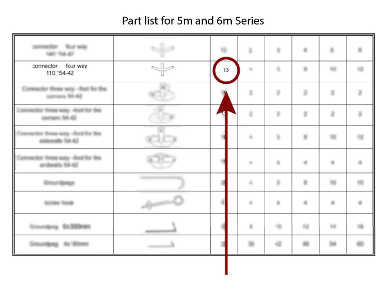 łącznik 4-stronny, Ø42+Ø54mm, 110° - Image 3
