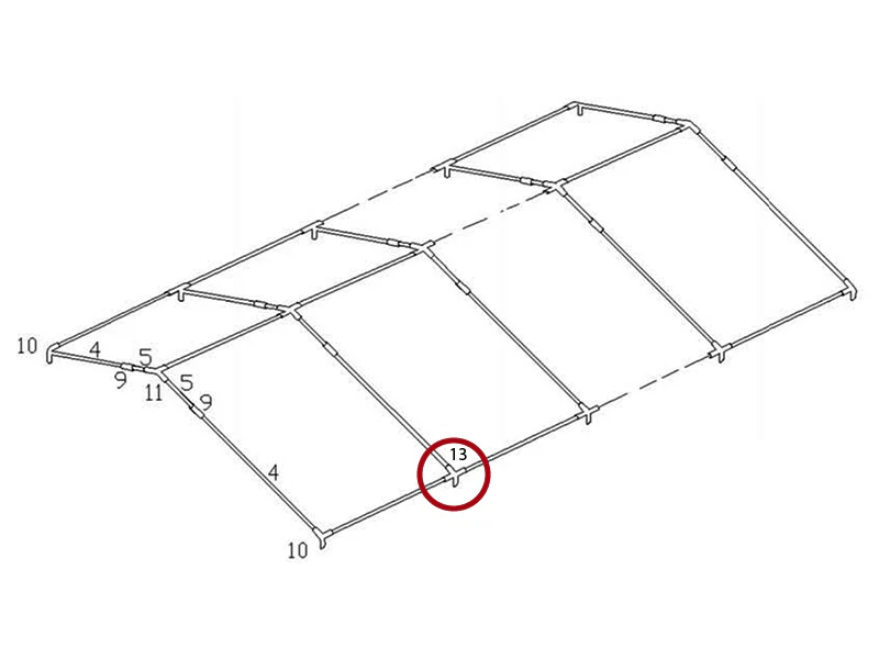 łącznik 4-stronny, Ø42+Ø54mm, 110° - Image 6
