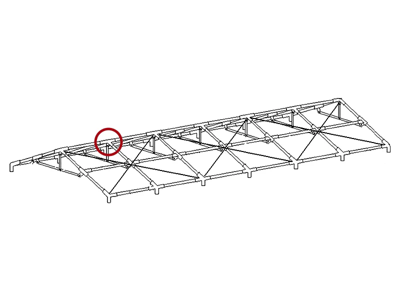 łącznik 4-stronny, Ø42+Ø54mm, 140° - Image 10