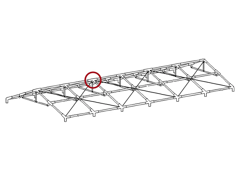 łącznik 4-stronny, Ø42+Ø54mm, 140° - Image 3