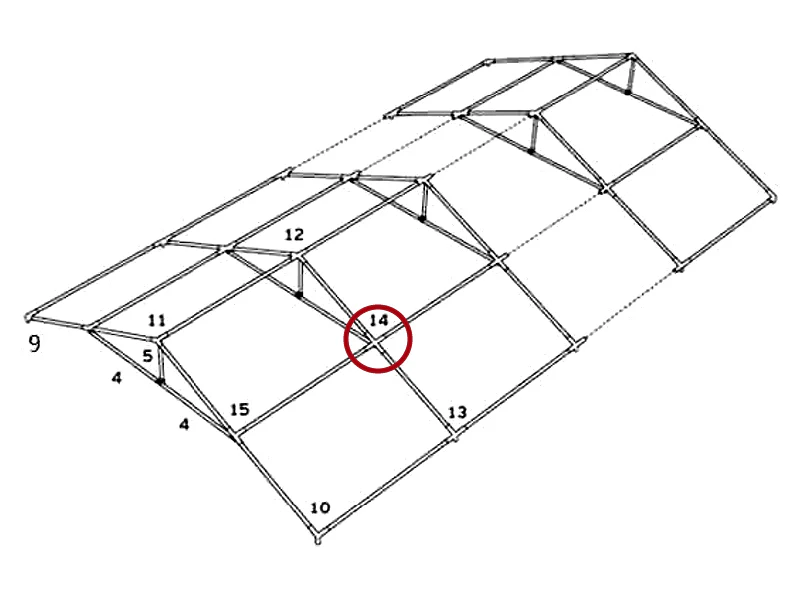 łącznik 4-stronny, Ø42+Ø54mm, 180° - Image 4