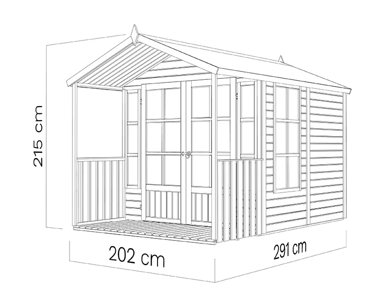Domek drewniany, Bertilo Arley, 2,02x2,91x2,15m, Naturalne drewno - Image 10