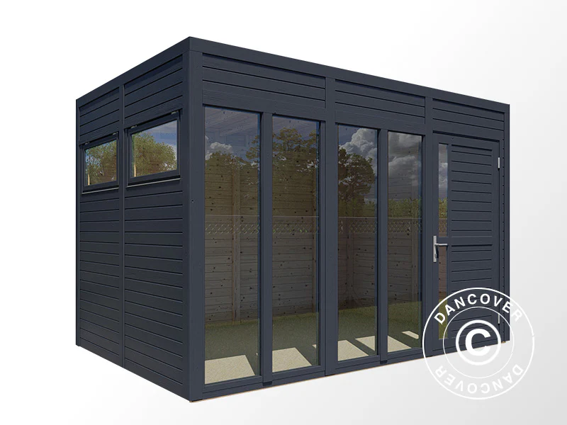 Domek drewniany, Bertilo Cubus 3O, 3,37x2,34x2,32m, Antracyt - Image 3